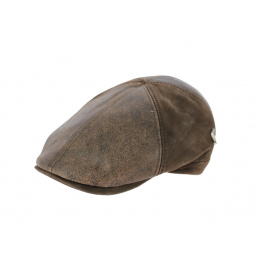 Flat Cap Lorette Brown Leather - Fléchet