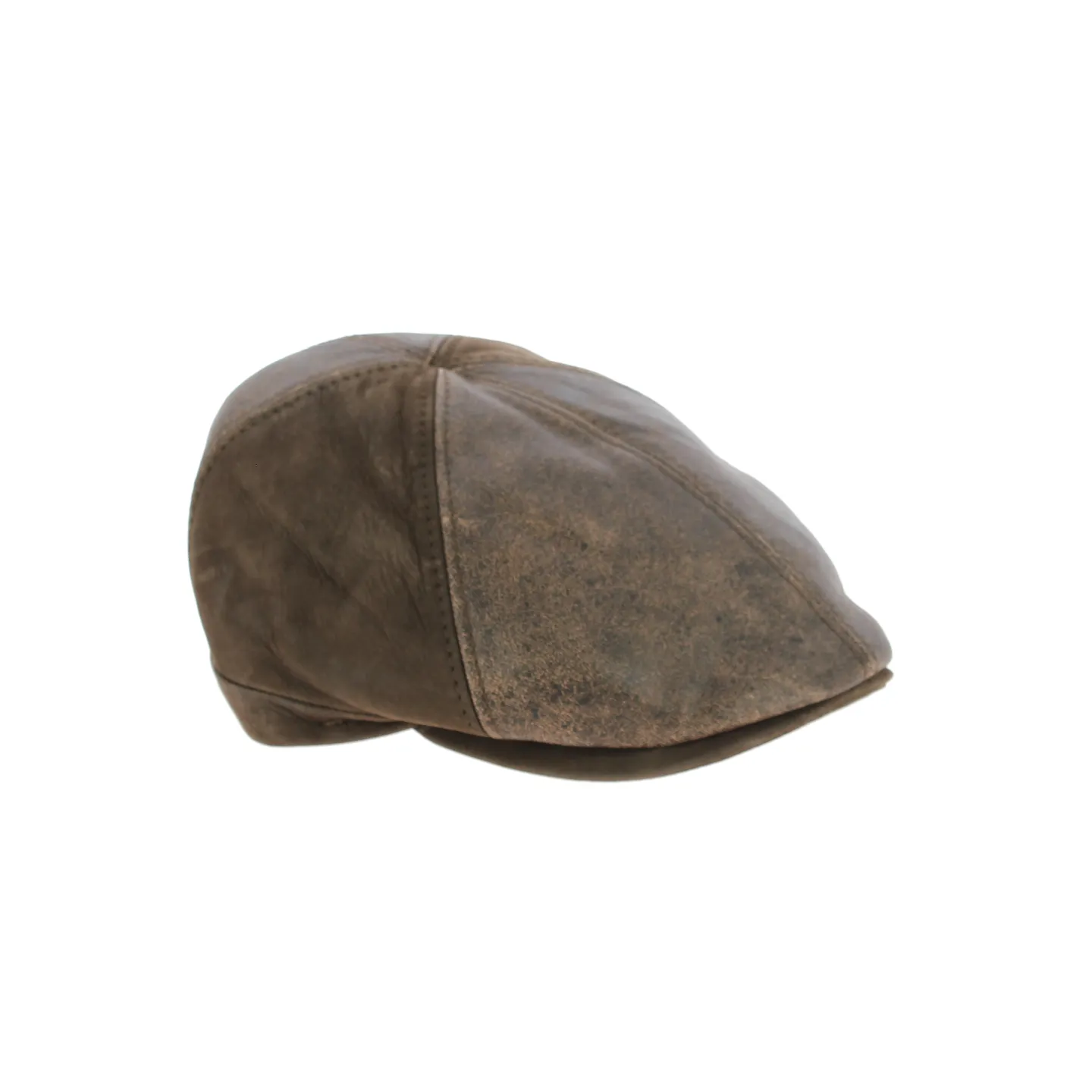Casquette Plate Lorette Cuir Marron- Fléchet Reference : 8653 | Chapellerie Traclet
