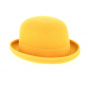 Yellow Wool Felt Bowler Hat - Traclet