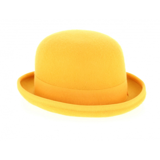 Chapeau Melon Feutre Laine Jaune - Traclet Chapeau Melon Feutre Laine Jaune - Traclet