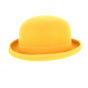 Yellow Wool Felt Bowler Hat - Traclet