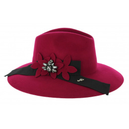 Red Cabernet Wool Felt Hat - Fléchet
