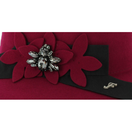 Red Cabernet Wool Felt Hat - Fléchet