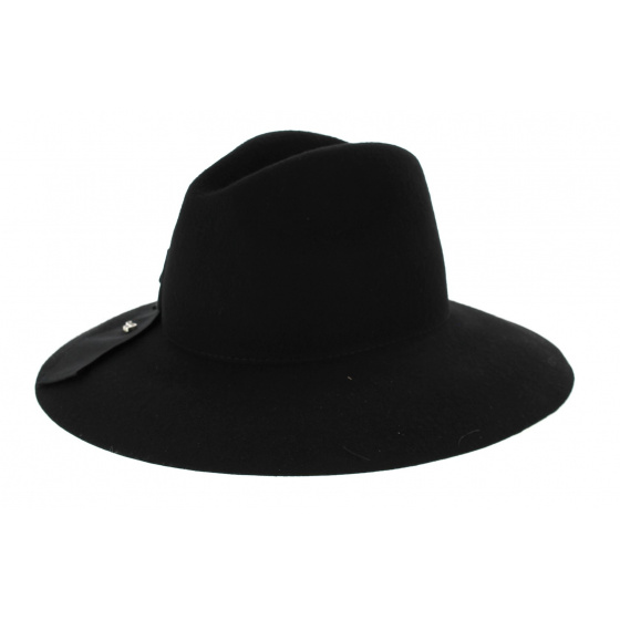 Cabernet Black Wool Felt Hat - Flechet