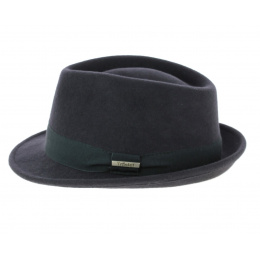 Grey trilby hat