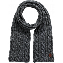Black and Gray Acrylic Twister Scarf - Barts