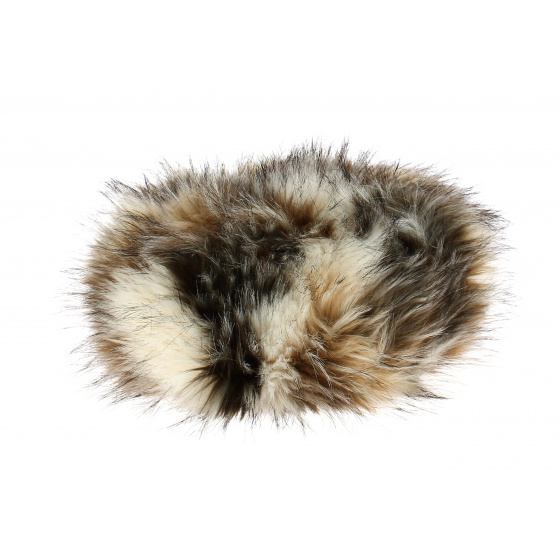 Courchevel Beige Tawny Faux Fur Hat - Traclet