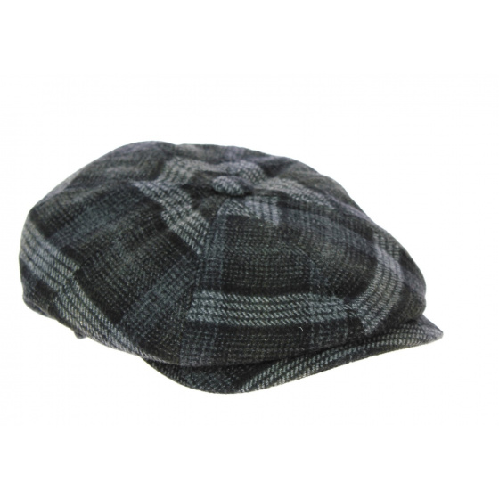 Boën Wool Grey Checkered Cap- Traclet 