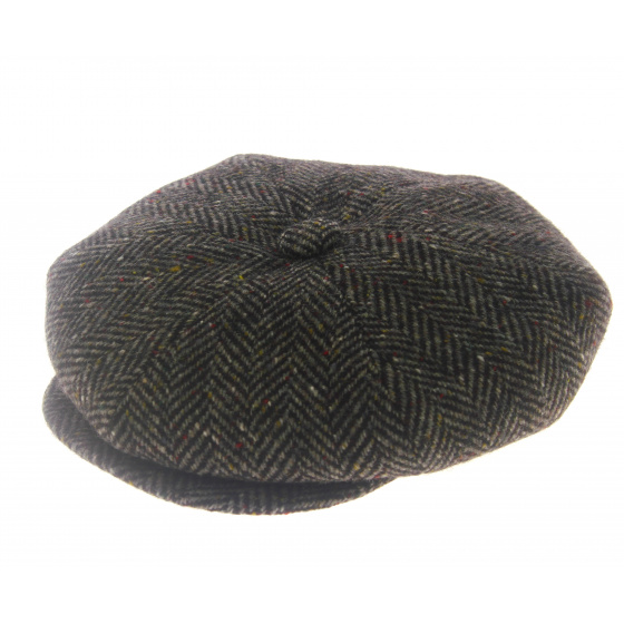 Casquette Irlandaise Newsboy Anthracite à Chevrons- Jonathan Richard Casquette Irlandaise Newsboy Anthracite à Chevrons- Jonathan Richard