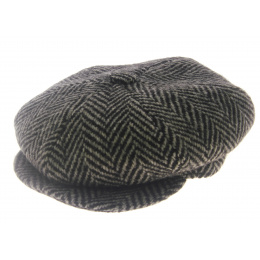 Grey Herringbone Irish Newsboy Cap - Jonathan Richard