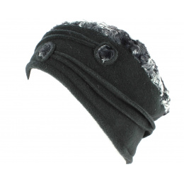 Bonnet Toque Polaire Annie Blanche/Noire- Traclet