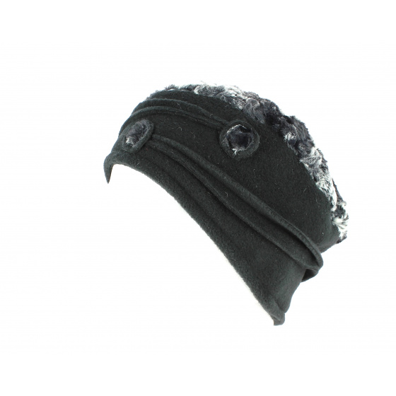 Bonnet Toque Polaire Annie Blanche/Noire- Traclet