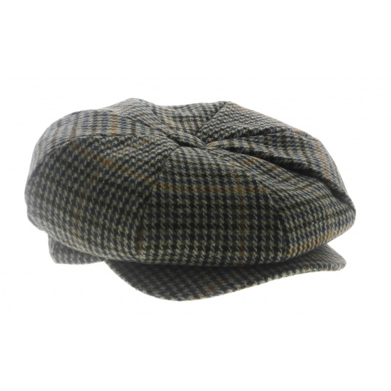 8-sided Fraisses Prince of Wales Wool-Traclet cap 