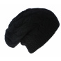 Flat Beanie Abigail Angora Black - Traclet