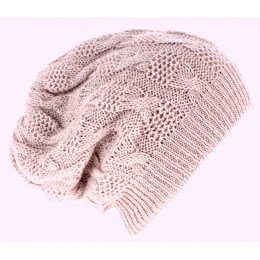 Flat Beanie Abigail Angora Pink - Traclet