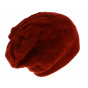 Flat Beanie Abigail Angora Plum - Traclet