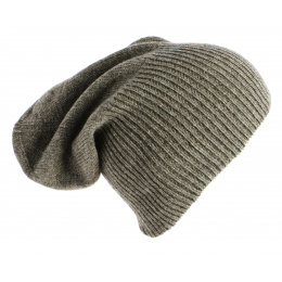 Classic Taupe Cashmere Beanie - Traclet