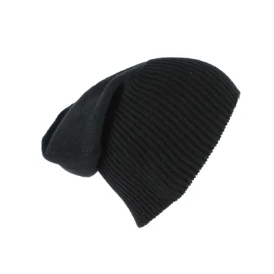 Classic Black Cashmere Beanie- Traclet Reference: 8753 | Chapellerie Traclet