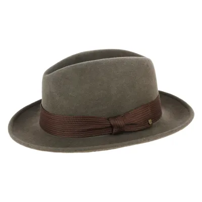 Chapeau Fedora Nelson Marron- Brixton Reference : 8777 | Chapellerie Traclet