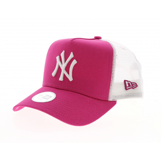 Casquette New York Yankees Essential Trucker Rose/Blanc- New Era