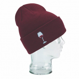 Short Beanie The Crave Acrylic Wine - Coal