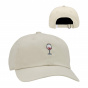 The Jones Cotton Snapback Cap Beige - Coal