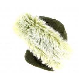 Green Fur Chamonix Beanie - Traclet