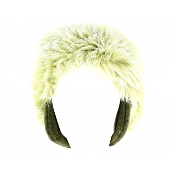 Toque Chamonix Fourrure Verte- Traclet  Toque Chamonix Fourrure Verte- Traclet