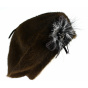 Brown Angora Charm Beret - TRACLET