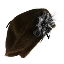 Béret Angora Charme Marron- TRACLET Reference : 8857 | Chapellerie Traclet