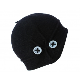 Béret- Bonnet City Laine Noir- Traclet