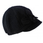 Black Boiled Wool Neima Cap - Traclet