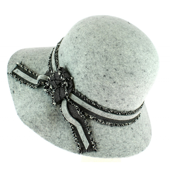 Capeline Alexa Feutre Laine Gris Clair - Traclet