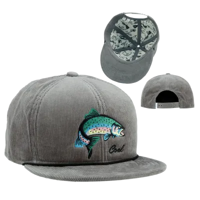Fish Flat Visor Cap - The Wilderness - Coal Reference: 8871 | Traclet Hat Shop