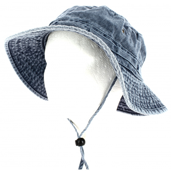 Blue Angkor Cotton Outdoor Bucket Hat
