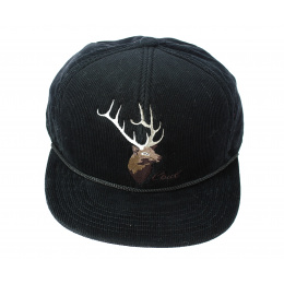 Black Stag Flat Visor Cap - The Wilderness - Coal