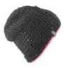 Basic reversible fuchsia and white beanie - beanie made in France - Traclet Hat Shop Reference: 3155 | Traclet Hat Shop
