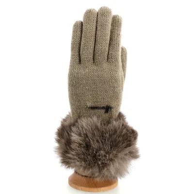 Gants Pyrop Fourrure Lapin Taupe- Herman  Reference : 8913 | Chapellerie Traclet