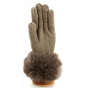 Pyrop Rabbit Fur Gloves Taupe- Herman 