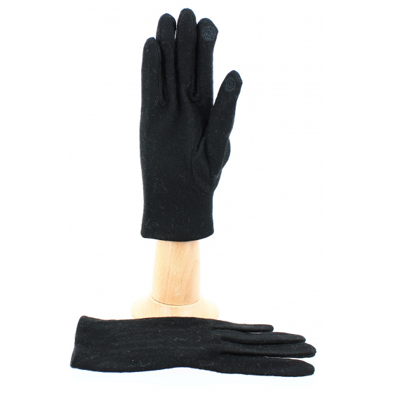 Alice Wool Touch Screen Gloves Black Traclet