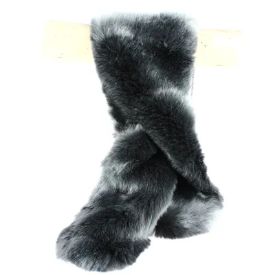 Grey Megève Fur Neck Warmer - Traclet Hats Reference: 8922 | Traclet Hats