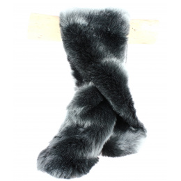 Grey Megève Fur Neck Warmer - Traclet