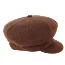 Brown Wool Spitfire Newsboy Cap - Kangol Reference: 8925 | Traclet Hat Shop