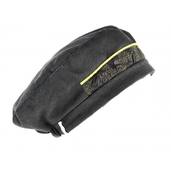 Linda Yellow & Black Beret - Mtm