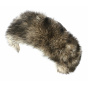 Nastasia Leather & Faux Mink Fur Hat in Brown - Traclet