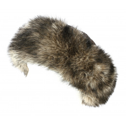Toque Nastasia Leather & Faux Fur Mink Brown- Traclet