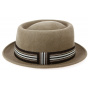 Taupe Crooner Porkpie Hat - Aussie Apparel