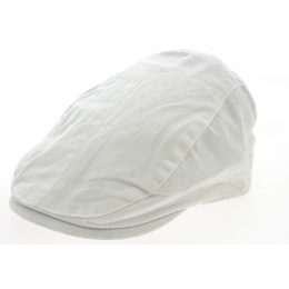 White Cotton Plasterer Flat Cap - Result Headwear