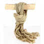 Beige Cotton Twisted Cheche - Traclet