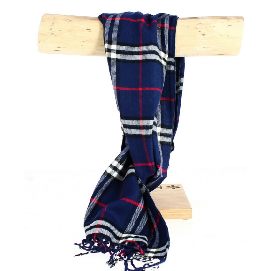 Blue/Red/Black Plaid Fancy Scarf - Traclet
